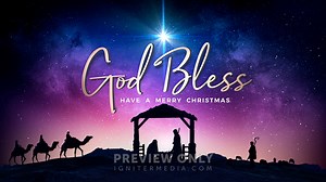 Christmas Night Nativity - God Bless - Title Graphics