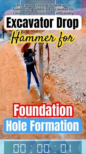 Excavator Drop Hammer for Manual Foundation Hole Formation