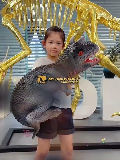 Play with the baby dinosaur hand puppet—watch it bite! #babydino #handpuppets