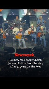 Country music star Alan Jackson announces his retirement from touring at a concert in Milwaukee, Wisconsin. Jackson told the crowd “I will say that this is my last road show out here, but we’re planning on doing a big finale show in Nashville next summer sometime.” | Newsweek