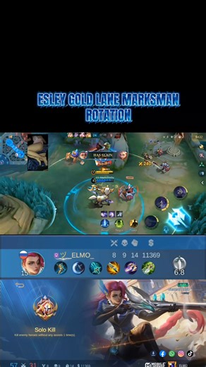 213K views · 2.6K reactions | Lesley gold lane marksman rotation  Full Max emblem  #MLBB | ELMO DAM GAMES | Facebook
