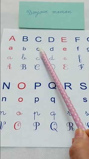 Learn to read and write the alphabet in script writing, in cursive writing.