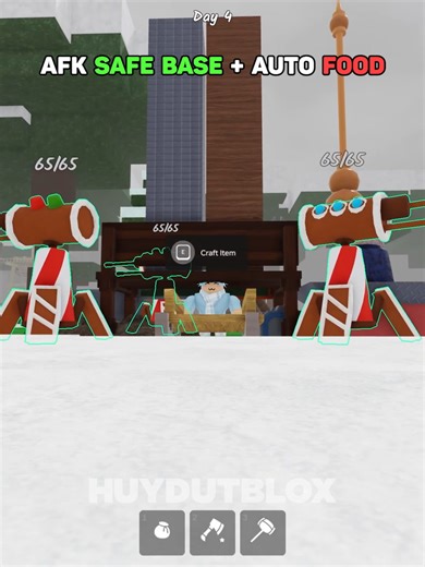 AFK Safe Base Auto Food😮😱 #roblox #huydutblox #99nightsintheforest | robloxfyp