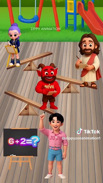 Why is Jesus' answer always right?😱 #Ronaldo #cartoon #funny #kids #foryoupage