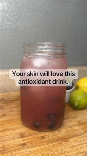 @quarter.acre.kitchen on Instagram: "I’ve been focusing more on hydration, antioxidants, and whole-food sources of vitamin C, and this simple drink has honestly made such a difference. It’s nothing complicated, just real ingredients that actually do something for your body. Blueberries are one of the most antioxidant-rich fruits. They help reduce oxidative stress, something our skin deals with every single day from sunlight, stress, and environmental factors. Antioxidants support the skin’s abil