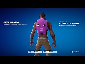 HOW TO GET SPRITE PLUSHIE BACK BLING IN FORTNITE!