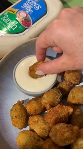 Crispy, golden, and made for sharing 🫒✨ Deep-fried olives with Ken’s Ranch are the ultimate fall hosting snack. Tell us: Are you whipping these up for game day, a fall party, or just a cozy afternoon snack? | Ken's Steak House Dressings