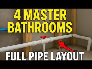 4 Master Bathroom Plumbing Hack | Step-by-Step Pipe Layout