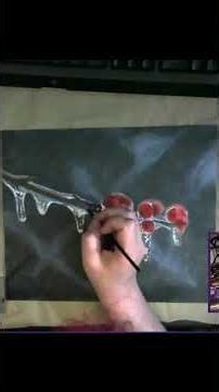 Frozen twigs and berries blank to complete #art #timelapse #twitch #painting