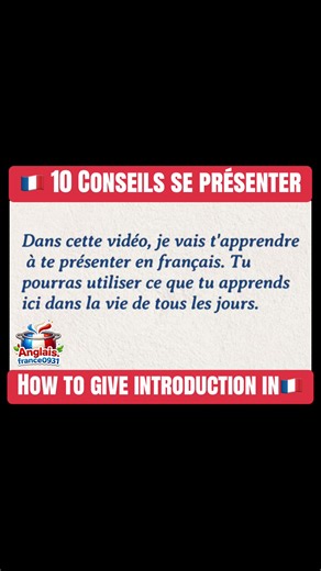 🇫🇷 Story in French, B2 level: How to present yourself in French (DELF B2) during the exam? Discover 10 rules for a good introduction in this video. Watch the full video and learn French easily. #french #story #delf #B2 #introduceyourselfchallenge