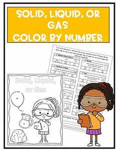 Solid, Liquid, or Gas Color By Number