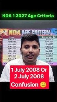 NDA 1 2027 Age Limit & Exam Date 🔥 | DOB Criteria, Notification & Eligibility | Complete Details
