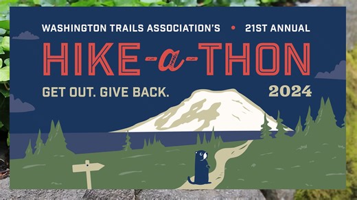 WTA's 21st annual Hike-a-Thon is this August and everyone's invited! Hike-a-Thon is a fun and easy fundraiser where you can support trails by getting out and enjoying them. You'll register as an individual or as a team and will have opportunities to connect with other hikers. Sign up at give.wta.org/campaign/hike-a-thon-2024/c590332 Registration is free, and everyone who contributes $35 or more gets a Hike-a-Thon t-shirt. You'll also earn prizes for reaching fundraising benchmarks. The more you 