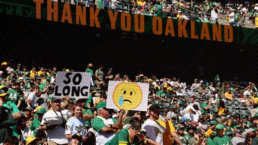 Oakland A’s say farewell to Coliseum amid seat-grabbing, tear-stained, dirt collecting emotional goodbye