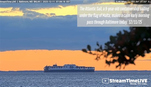 StreamTime LIVE on Instagram: "Watch the Port of Baltimore live around the clock! One of the nation’s top ports, where autos, containers, sugar, coal, salt, and more move through the harbor every single day. https://www.youtube.com/live/t_VfYNtprYE #streamtimeliveshipcam #portofbaltimore #livestreaming #cargoship #Cargoport 🚢 Also thanks to Bay Area Mechanical Services, Inc. and Baltimore & Chesapeake Bay Watchers! Find them at https://www.baltimoreshipwatchers.com/"