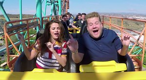 Watch Selena Gomez do Carpool Karaoke on a roller coaster and in a drive-thru