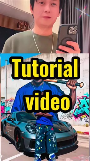 AI Urban Street Graffiti Sports Car Photo Creation Guide Create urban street style photos | Real person matching giant graffiti mural sports car photo effect AI Art Tutorial Make