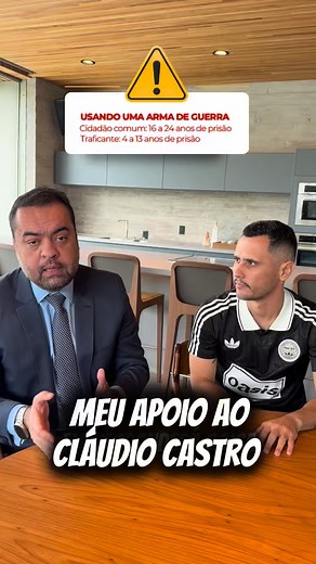 901K views · 92K reactions | Estive com o governador do Rio de Janeiro e precisamos, com urgência, mudar as leis no Brasil. Como é possível que um cidadão pego com um fuzil possa pegar até 24 anos de prisão, enquanto um traficante com o mesmo fuzil pega apenas 4 anos? Isso é uma discrepância total! | Cleitinho Azevedo | Facebook