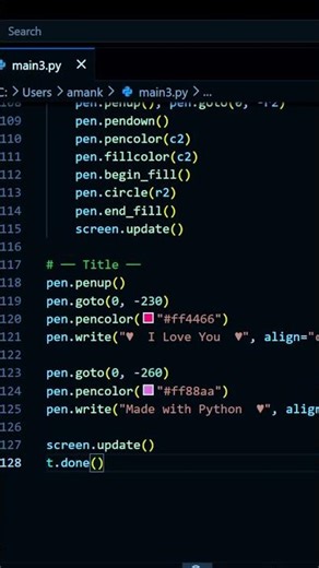Python Programming Language #shorts #coding #python #graphics