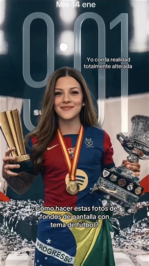 Cómo crear fondos de pantalla de novia futbolera