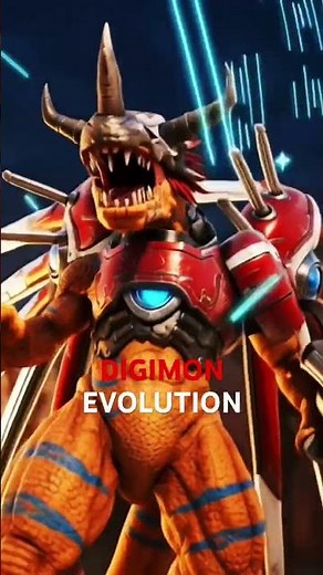 DIGIMON ShineGreymon BURST MODE Evolution ⚡ | #digimon #anime #shorts #디지몬진화 #デジモン #디지몬