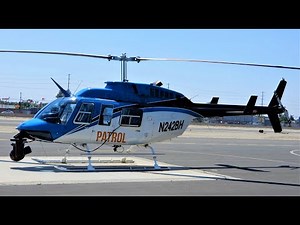 Bell 206 LongRanger Helicopter Start-Up & Takeoff N242BH