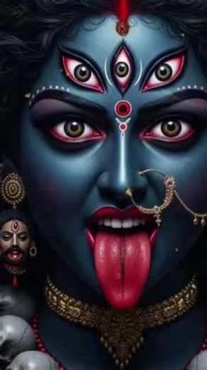 Flame of Power: The Fierce Form of Mother Kali"🌺🌹🔱