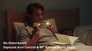 Glocusent Ergonomic Reading Light, 1600mAh Rechargeable Book Light for 100 Hrs - 3 Colors & 5 Brightness, Neck Light with Timers, Sleep Aid & Travel Lock, Perfect for Reading, Knitting & Craft