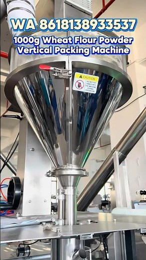 Vertical Powder Packaging Machine for 1kg Flour,Back Seal Powder Auger Doser Flour Packing. #machine
