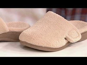 Vionic Adjustable Terry Mule Slippers - Gemma on QVC