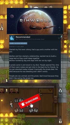 Unhinged Rimworld Steam Review #3