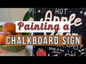 Creating a Chalkboard Sign - Hand Lettered Apple Cider Bar Sign for Baby Shower