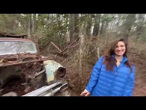 Exploring old junkyard cars