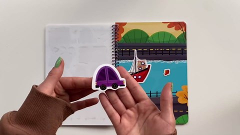 Stick4Ever Jelly Sticker Book - for Kids - Waterproof, Easy to Clean Reusable Sticker Book for Toddlers- Reusable Road Trip Activities for Kids - Stocking Stuffers for Toddlers (Vehicles)