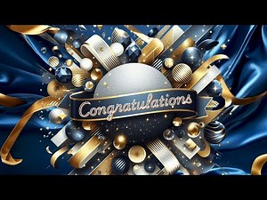 4‑Hour Congratulations Background | Royal Blue, Gold & Silver Silk Animation | Elegant Event Display