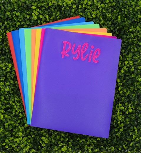 Personalized Embroidered School Folder: Custom Name Two-pocket Organizer - Etsy