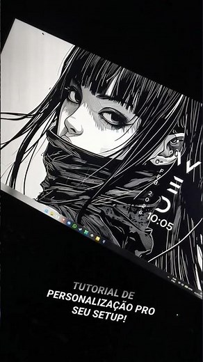 Como deixar seu Windows assim (Tutorial Rainmeter) 🌑 #shorts
