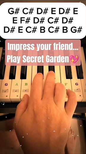 Song from a Secret Garden piano tutorial