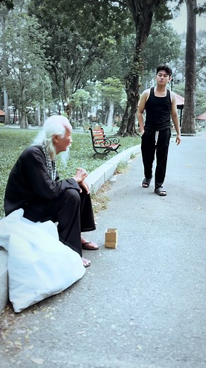 Helping a Beggar From a Rude Robber