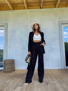 Black Linen Suit: Custom Made Women’s Blazer & Pants (tailored) - Etsy