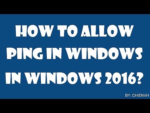 How to Allow Ping In Windows Server 2016/2019?