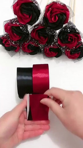 DIY Ribbon Rose Flower Bouquet Tutorial