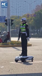 The Chinese city of #Wuhu in #Anhui Province has officially deployed a humanoid officer that directs traffic, spots seatbelt and other violations, and uses LiDAR to navigate busy intersections. 👮🏻‍♂️🚥🚘 Forget what you've seen in sci-fi movies – the future of policing is already on the streets! #ChinaTech #ChineseRobotics | Embassy of The People's Republic of China in the United States