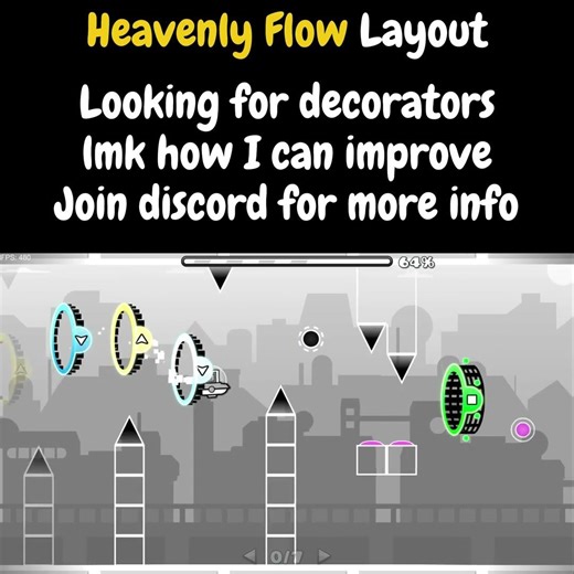 Heavenly Flow Layout showcase #geometrydash #shorts #gaming