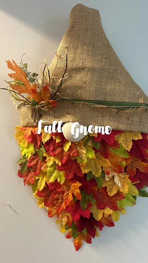 Fall gnome! How to video. Happy crafting! #holidaycrafts #DIY #diycrafts #crafts #crafting #falldecor #fallwreath #gnomes | Eat Sleep Craft Create