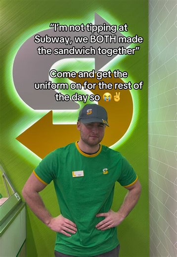 if we BOTH made the Sub then we can BOTH finish this shift together 🙂‍↕️ #subway #subwaymeme #meme
