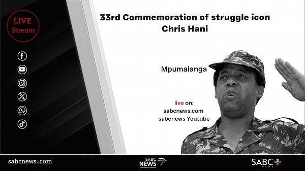 LIVE | 33 years since assassination of liberation icon Chris Hani - SABC News - Breaking news, special reports, world, business, sport coverage of all South African current events. Africa's news leader.
