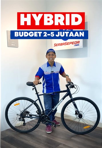 Membalas @draa Sepeda Hybrid budget 2–6 jutaan buat kamu yg mau menjajal keseruan bersepeda di perkotaan🚲 siap di ajak keliling kota! harga terjangkau! Spesifikasi : 1. Java Wahoo City * Frame : Alloy Internal Cable Routing * Groupset : L-Twoo A5 1 x 9 Speed * Ban : 700 x 28C * Brake : Hydraulic Disc Brake * BB : Square Tapered 2. Polygon Path 2 * Frame : Alloy Internal Cable Routing * Groupset : Shimano Essa 1 x 8 Speed * Ban : 700 x 40c * Brake : Mechanical Disc Brake * BB : Square Tapered 3.