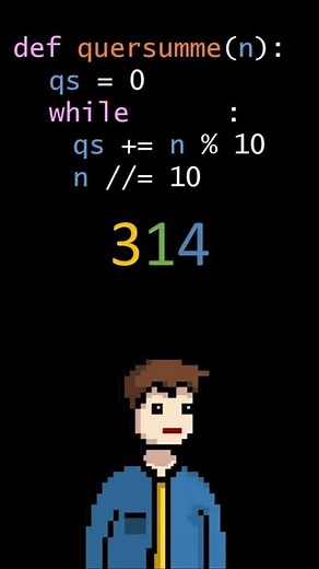 Quersumme mit #Python berechnen | #Shorts