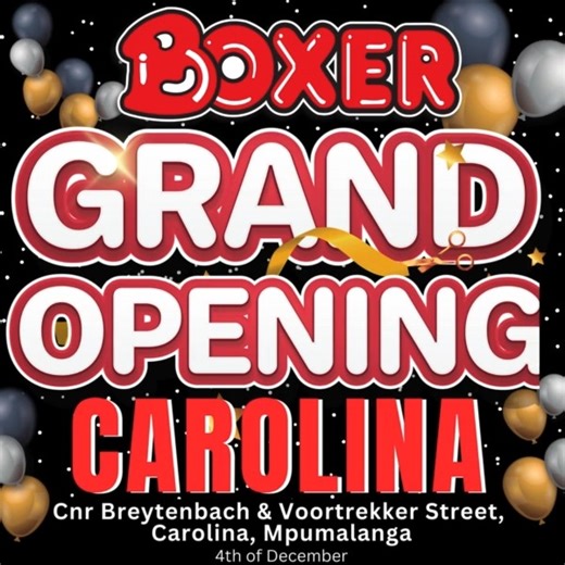 GOOD MORNING Carolina! We open our doors in your town today and we are SO looking forward to meeting the community! Click here for our store opening leaflet https://bit.ly/3R2C4f4 and remember to ADD us on WhatsApp 0870934333 for more! Let us know if you are at the store opening today... | Boxer Superstores